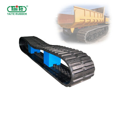 Harga yang bagus Hitachi Dumper Rubber Track 800x150x66 Ukuran Dengan Traksi Tinggi Dan Struktur Batin yang Kuat on line