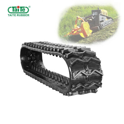 Harga yang bagus 230mm Rubber Tracks dengan Pola Baja Untuk Robo Vario Otomatis Mower Lapangan on line