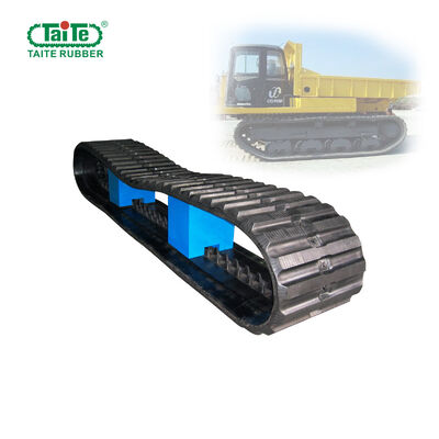 Harga yang bagus High Traction 800x150x67 Dumper Rubber Tracks with Tough Rubber Tread Pattern untuk Komatsu CD110R Carrier on line